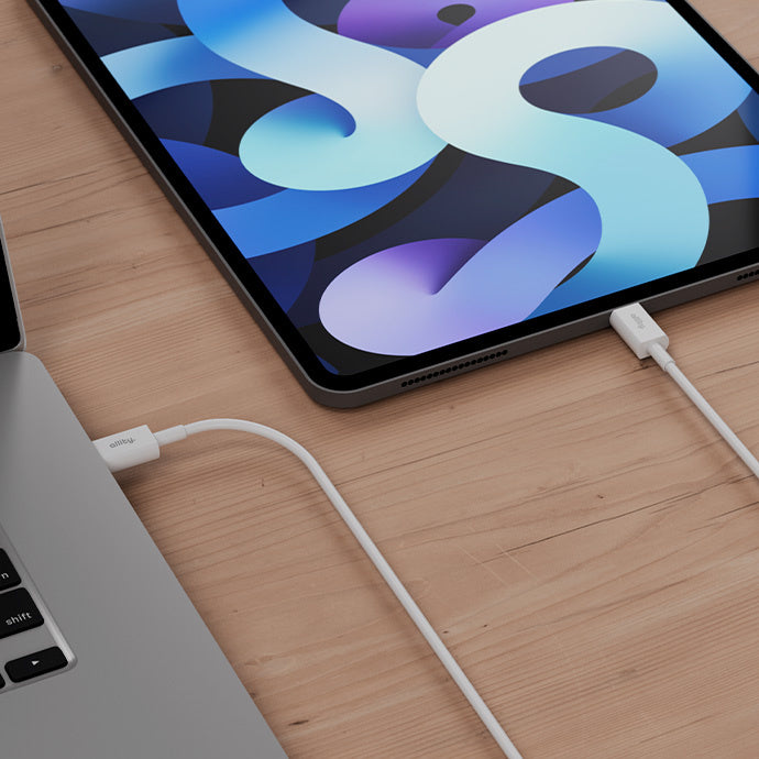 USB-C til USB-C data- og ladekabel Allity. AUC-03, 100W, 2m, Hvit