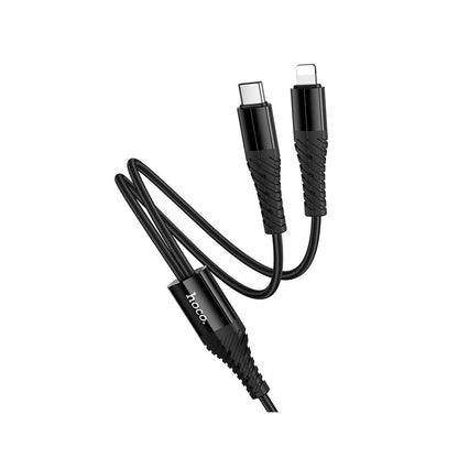 USB-C - Lightning / USB-C Ladekabel HOCO X123, 10W, 1m, Svart