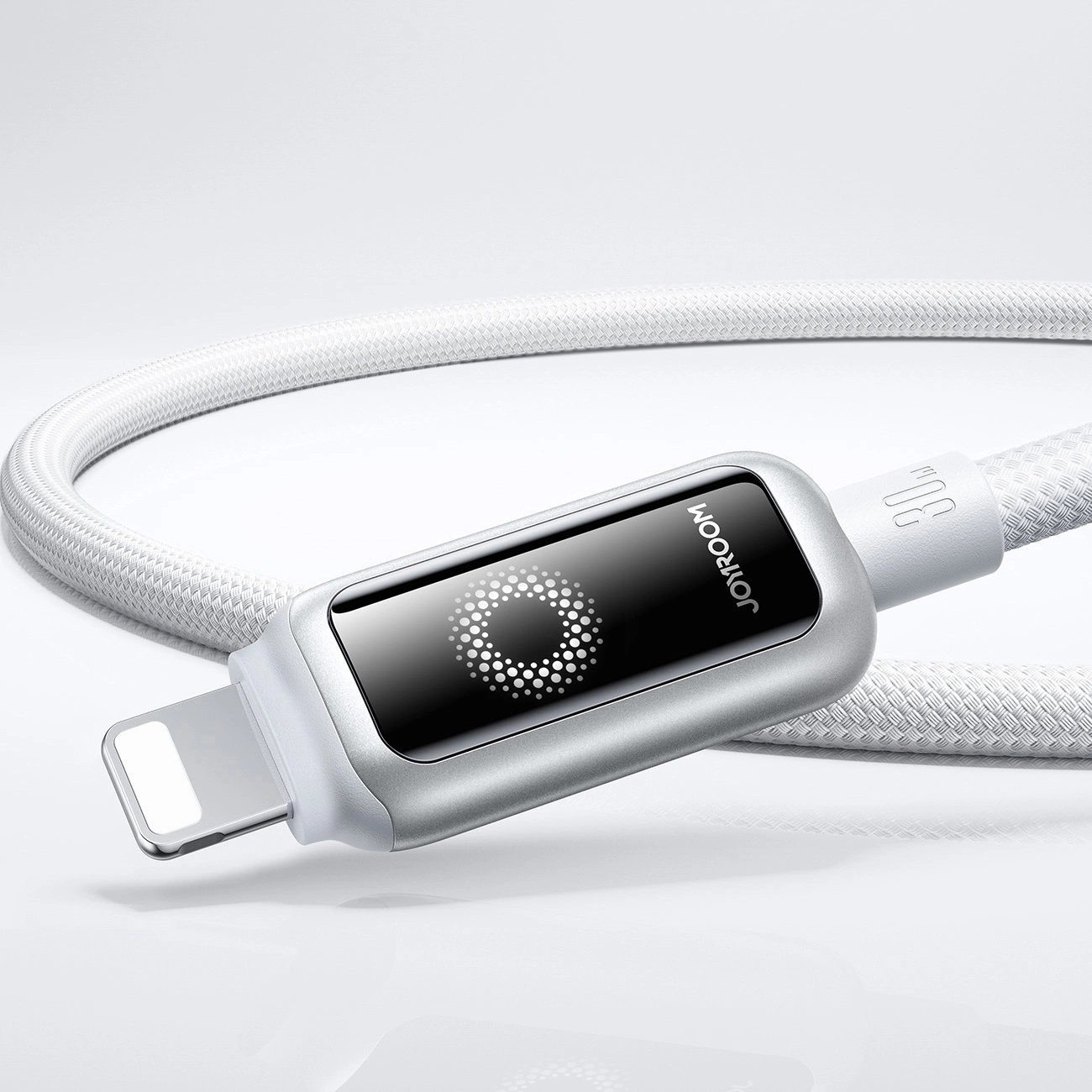 USB-C til Lightning Joyroom S-A55 StarFlight Display data- og ladekabel, 30W, 1.2m, Hvit