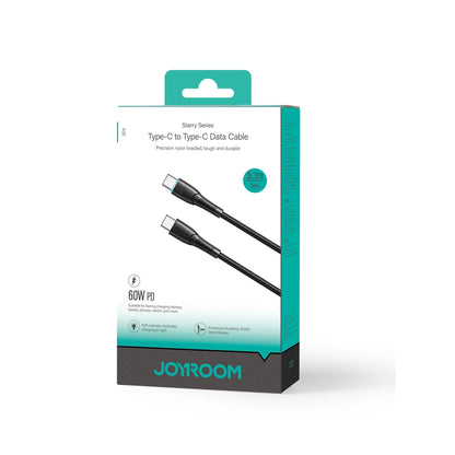 USB-C til USB-C data- og ladekabel Joyroom S-A32, 60W, 1m, Svart