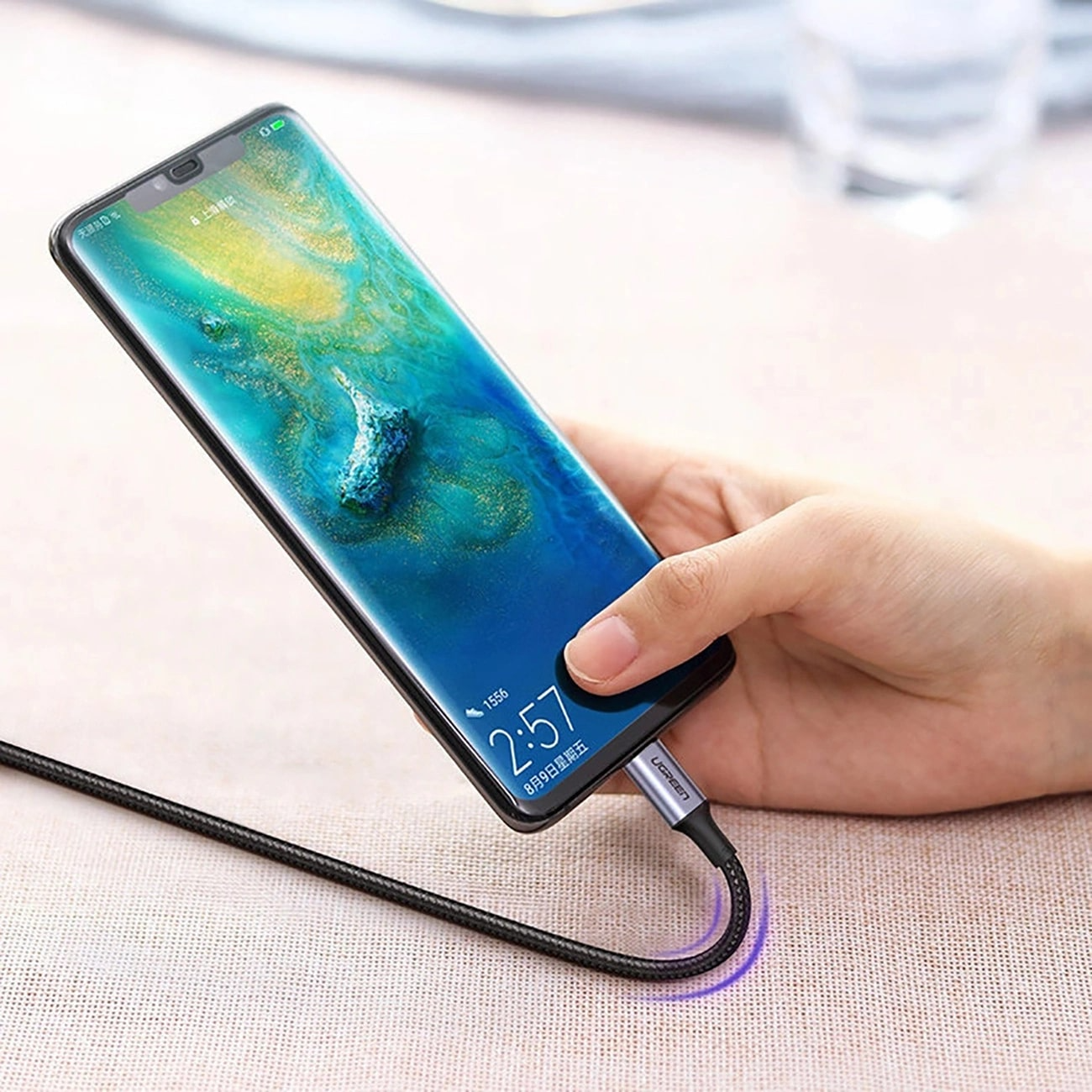 USB-C til USB-C data- og ladekabel UGREEN US316, 100W, 3m, Grå