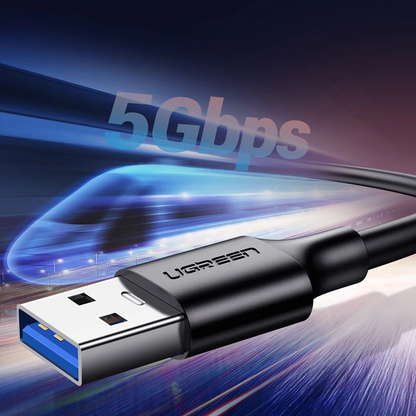 USB-A til USB-C UGREEN US184 data- og ladekabel, 18W, 0.5m, Svart