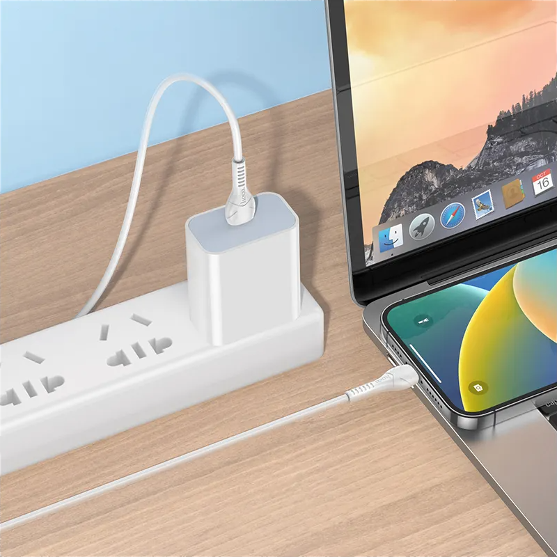 USB-C - Lightning Data- og Ladekabel HOCO X37, 27W, 1m, Hvit