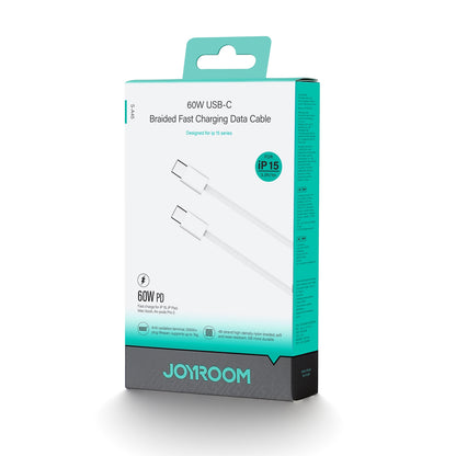 USB-C data- og ladekabel - USB-C Joyroom S-A45, 60 W, 1 m, hvit 