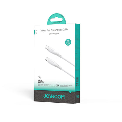 USB-C til USB-C data- og ladekabel Joyroom S-A59 Vibrant, 60W, 1.2m, Hvit