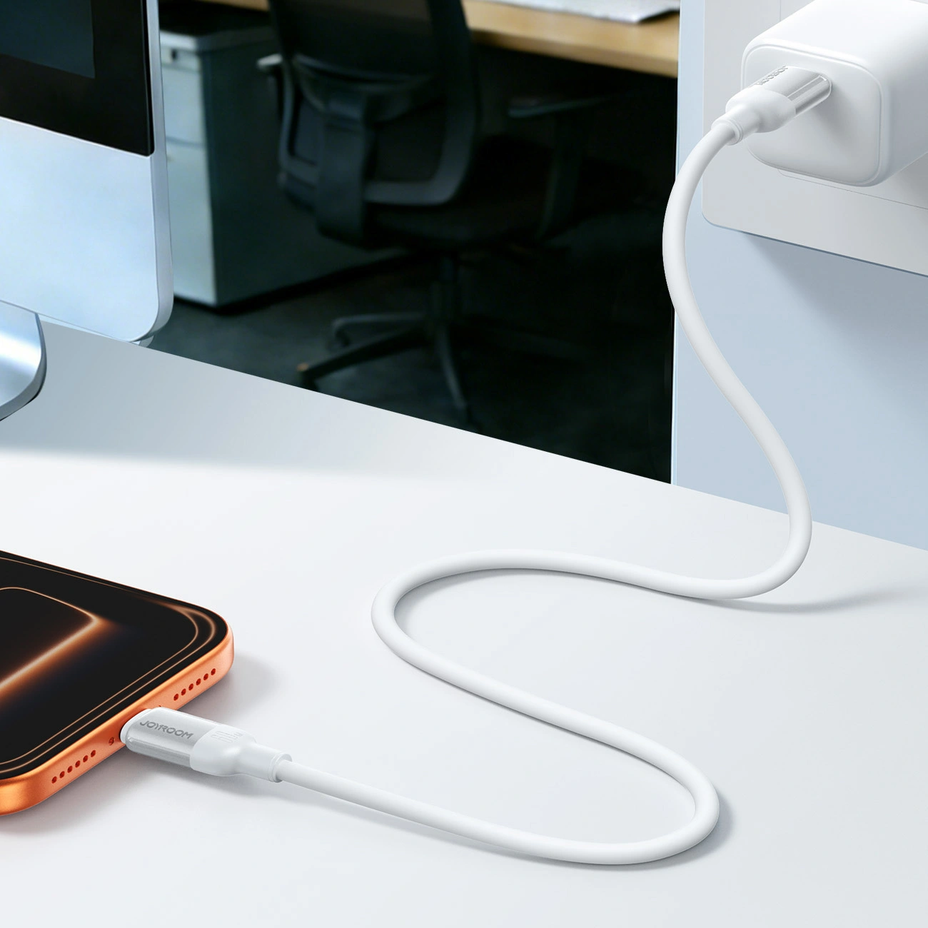 USB-A til USB-C datakabel og ladekabel Joyroom S-A62 Lively, 18W, 1,2m, hvit