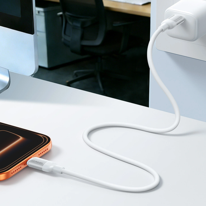 USB-C Data- og ladekabel - USB-C Joyroom S-A62 Lively, 60W, 1,2m, Hvit