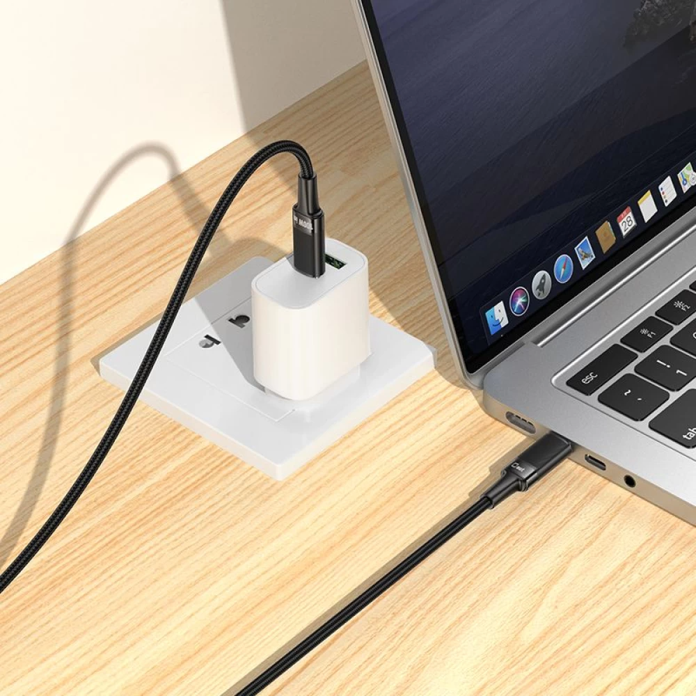 USB-C Data- og ladekabel - USB-C HOCO U153 Extreme, 100W, 1,2m, Svart