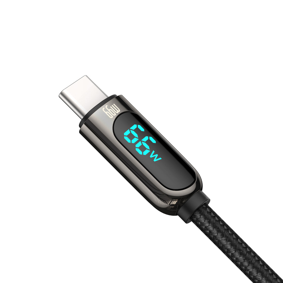 USB-A til USB-C data- og ladekabel fra Baseus, 66W, 2m, Svart CASX020101