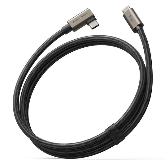 USB-C data- og ladekabel - USB-C Ringke 2X2 Angled, 240W, 1m, Svart