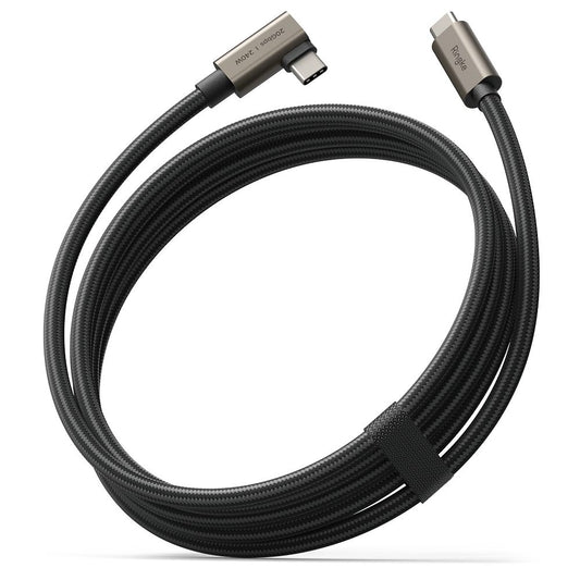 USB-C til USB-C data- og ladekabel Ringke 2X2 Angled, 240W, 2m, Svart