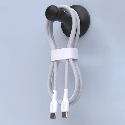 Data- og ladekabel USB-C - USB-C Dudao L9C, 65W, 1m, Hvit