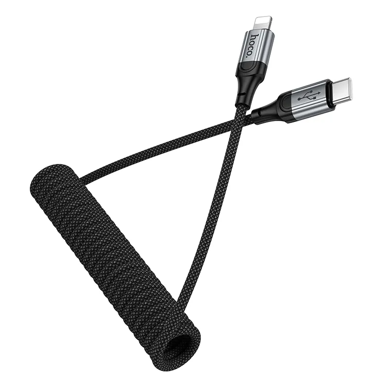 USB-C til Lightning Data- og Ladekabel HOCO X121, 27W, 1.5m, Svart