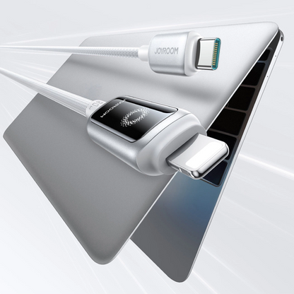 USB-C til Lightning Joyroom S-A55 StarFlight Display data- og ladekabel, 30W, 1.2m, Hvit