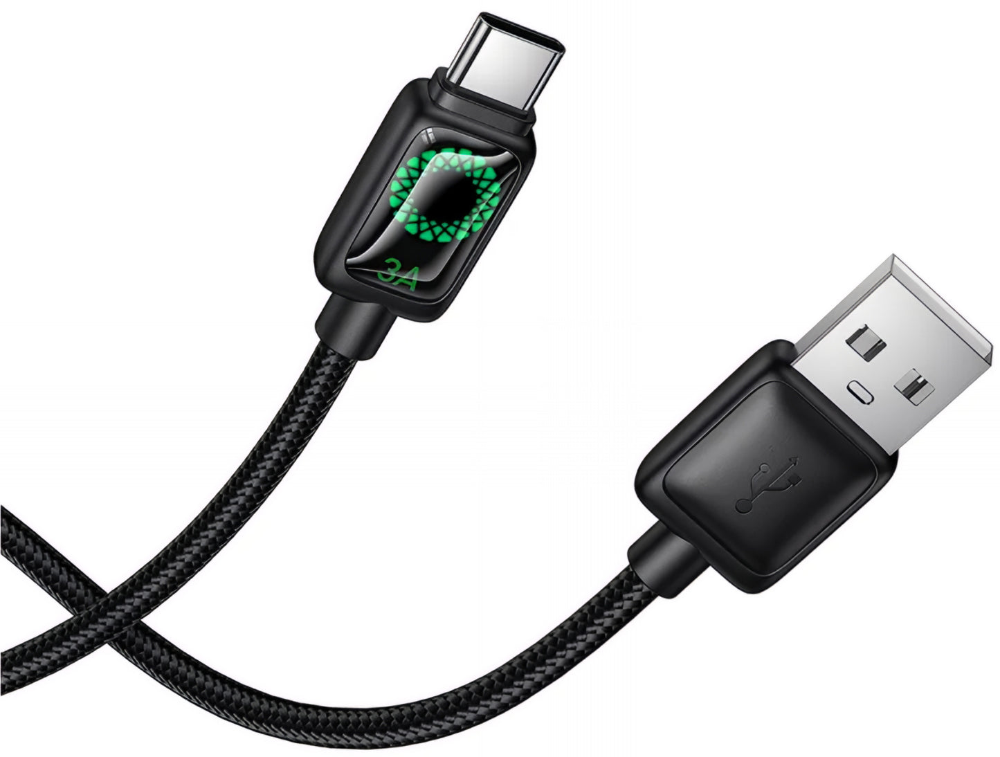 USB-A til USB-C data- og ladekabel HOCO U146, 36W, 1.2m, Svart