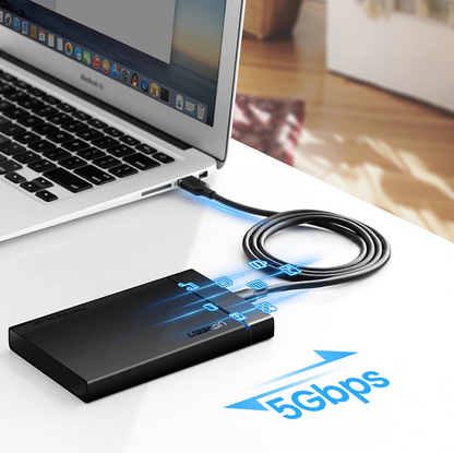 USB-A til USB-C UGREEN US184 data- og ladekabel, 18W, 0.5m, Svart