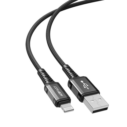 USB-A - Lightning Acefast C1-02 data- og ladekabel, 18W, 1.2m, Svart