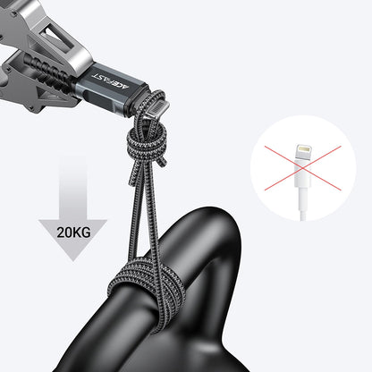 USB-A - Lightning Acefast C1-02 data- og ladekabel, 18W, 1.2m, Svart