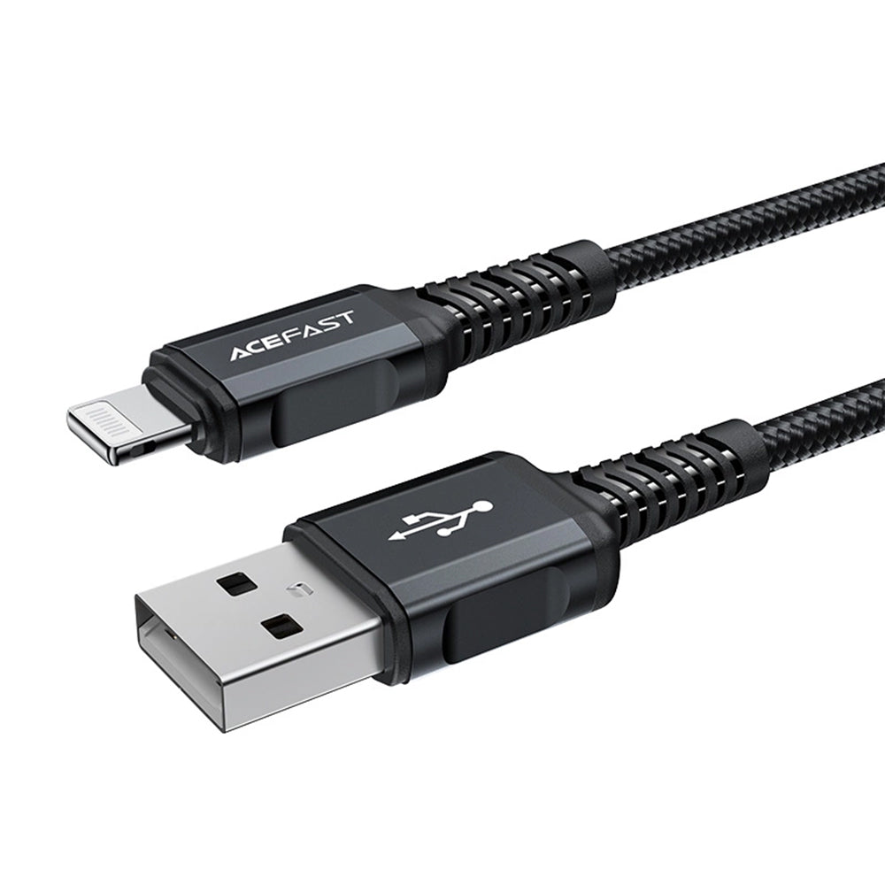 Data- og ladekabel USB-A - Lightning Acefast C4-02, 18W, 1.8m, Svart