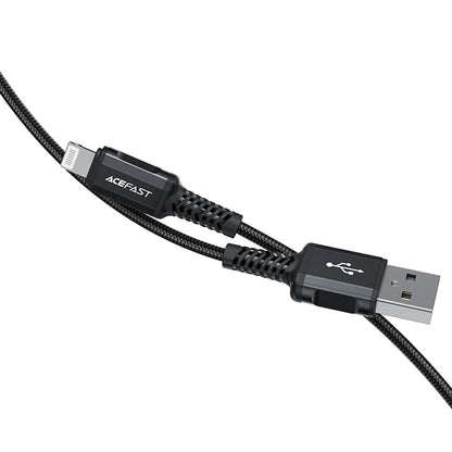 Data- og ladekabel USB-A - Lightning Acefast C4-02, 18W, 1.8m, Svart