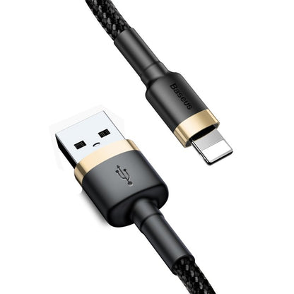 USB-A - Lightning Baseus Cafule data- og ladekabel, 18W, 2m, Gull CALKLF-CV1