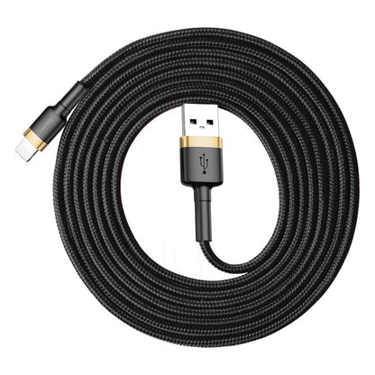 USB-A - Lightning Baseus Cafule data- og ladekabel, 18W, 2m, Gull CALKLF-CV1