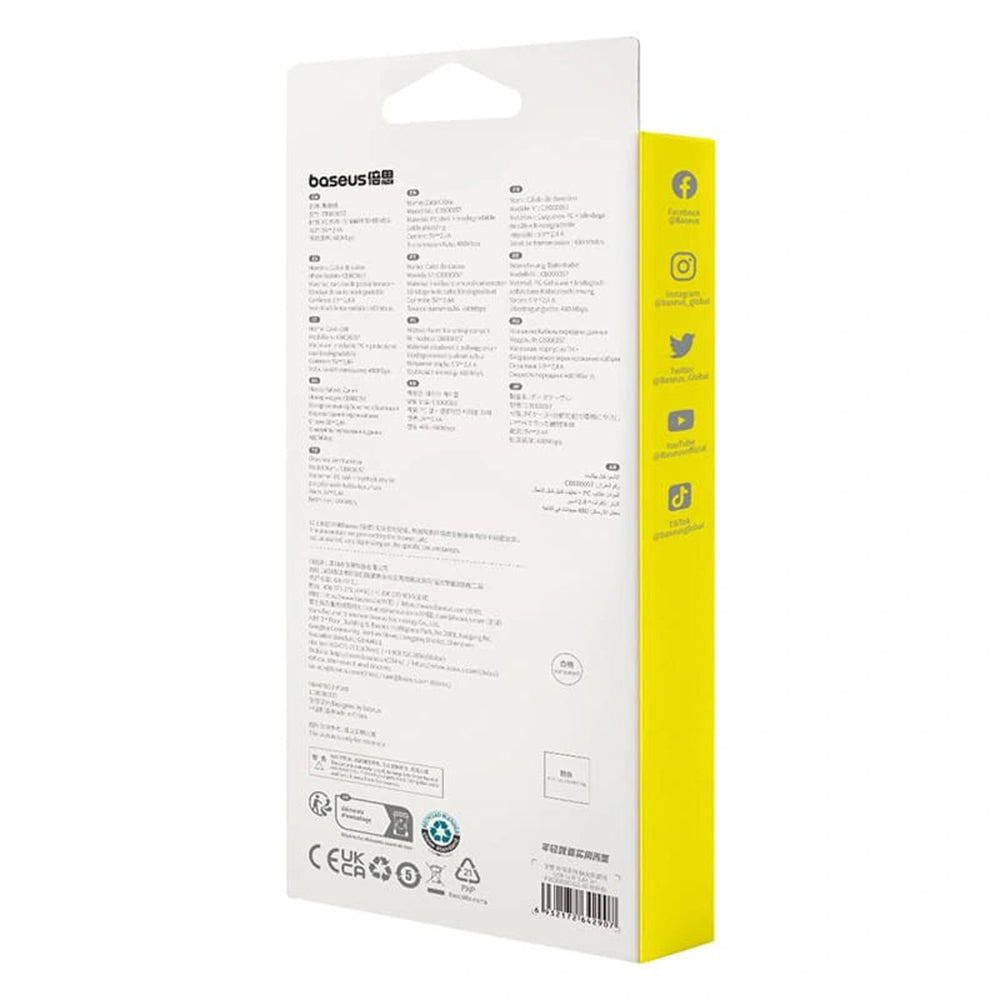 Data- og ladekabel USB-A - Lightning Baseus Habitat, 18W, 2m, Grønn P10360200631-01