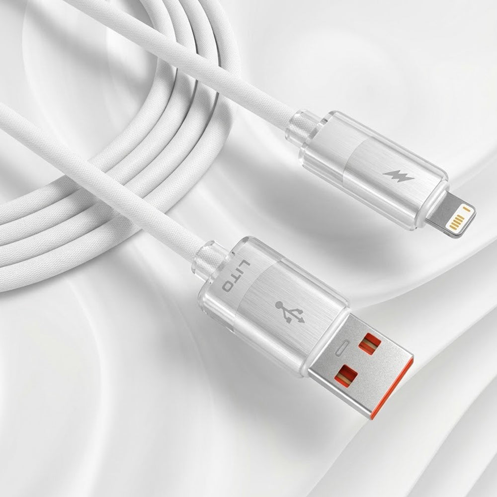 Data- og ladekabel USB-A - Lightning Lito LD07, 60W, 1m, Hvit