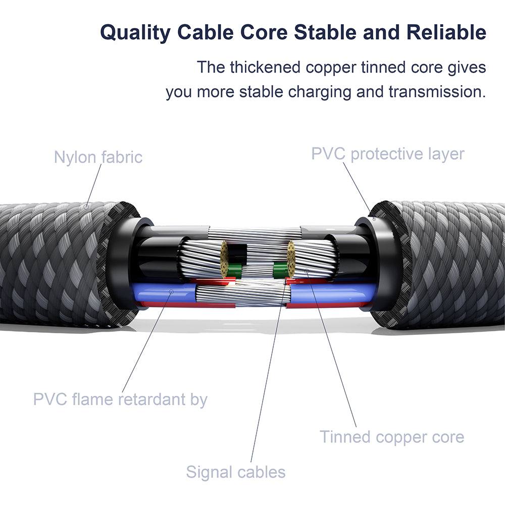Data- og ladekabel USB-A - Lightning Lito LD14, 18W, 1m, Svart