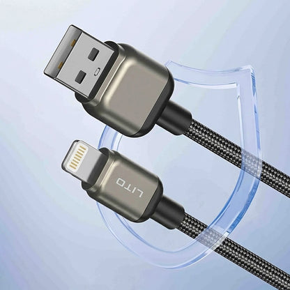 Data- og ladekabel USB-A - Lightning Lito LD17, 18W, 1m, Svart