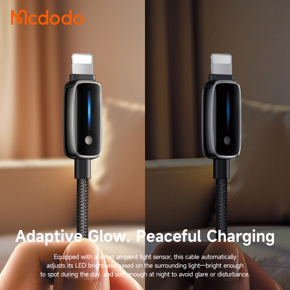 Data- og ladekabel USB-A - Lightning McDodo CA-0010, 18W, 1.2m, Svart