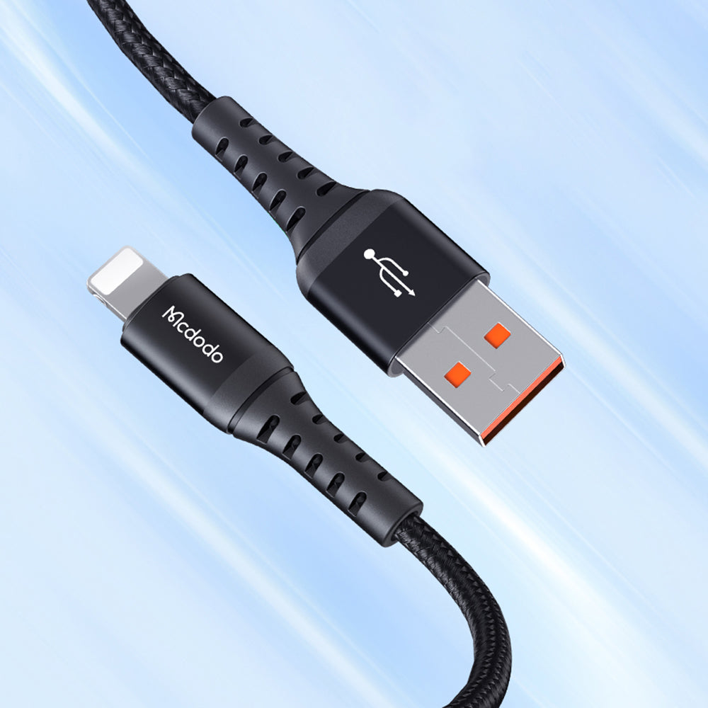 Data- og ladekabel USB-A - Lightning McDodo CA-2261, 18W, 1m, Svart