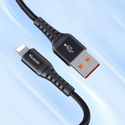 Data- og ladekabel USB-A - Lightning McDodo CA-2261, 18W, 1m, Svart
