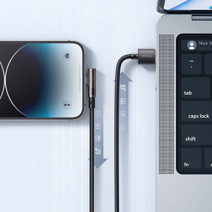 Data- og ladekabel USB-A - Lightning McDodo CA-3510 Angled, 18W, 1.2m, Svart