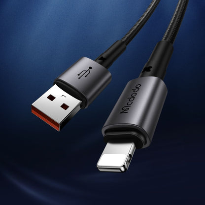 Data- og ladekabel USB-A - Lightning McDodo CA-3580, 18W, 1.2m, Svart