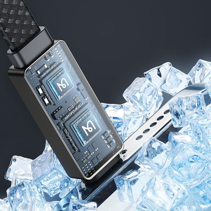 Data- og ladekabel USB-A - Lightning McDodo CA-4970 Rythm Display, 18W, 1.2m, Svart