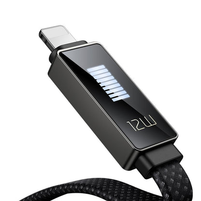 Data- og ladekabel USB-A - Lightning McDodo CA-4970 Rythm Display, 18W, 1.2m, Svart
