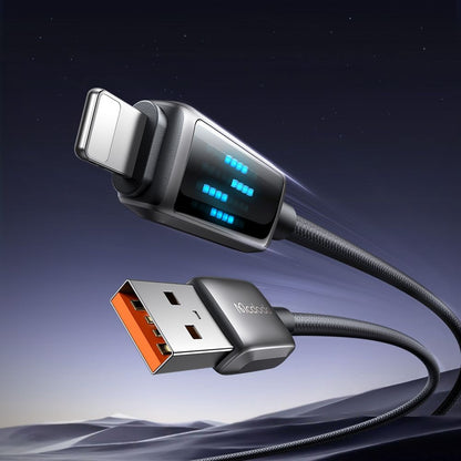 USB-A - Lightning McDodo CA-5250 Display data- og ladekabel, 18W, 1.2m, Svart