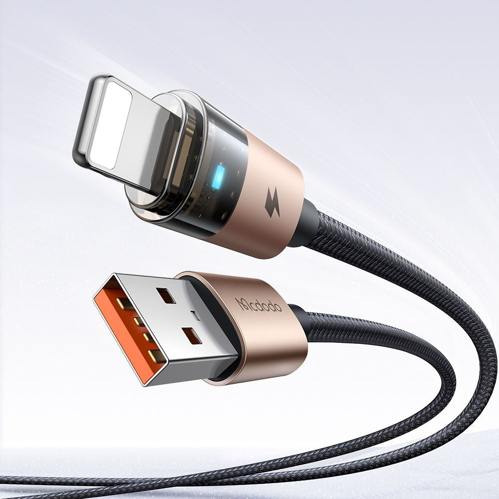 Data- og ladekabel USB-A - Lightning McDodo CA-6911, 18W, 1.2m, Gull