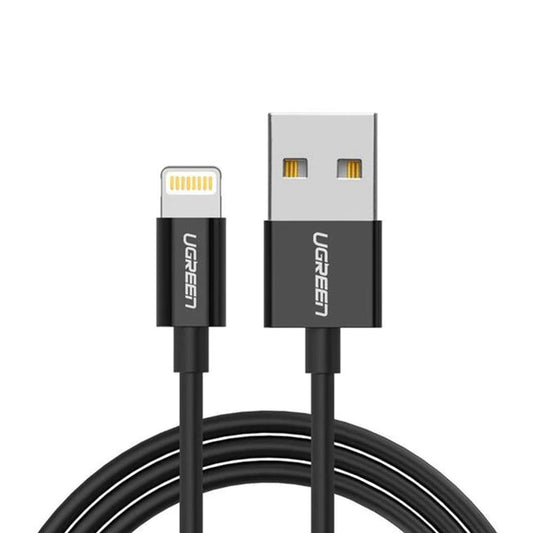 USB-A - Lightning Data- og Ladekabel UGREEN 80823, 18W, 2m, Svart