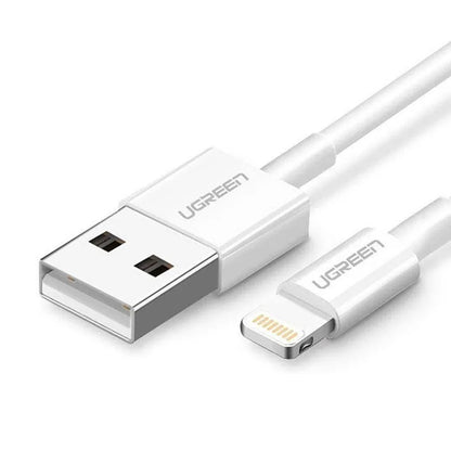 USB-A - Lightning Data- og Ladekabel UGREEN US155 (20730), 18W, 2m, Hvit