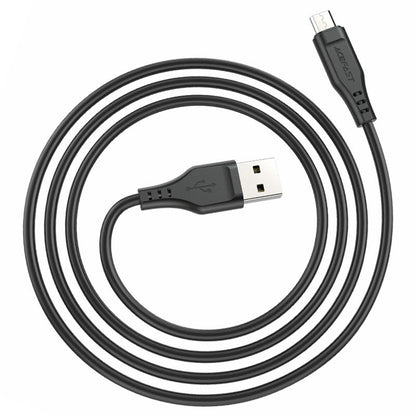 Data- og ladekabel USB-A - microUSB Acefast C3-09, 18W, 1.2m, Hvit