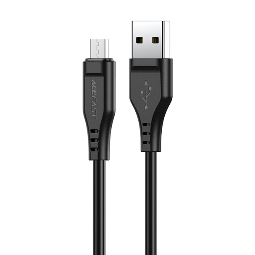 USB-A - microUSB Acefast C3-09 data- og ladekabel, 18W, 1.2m, Svart