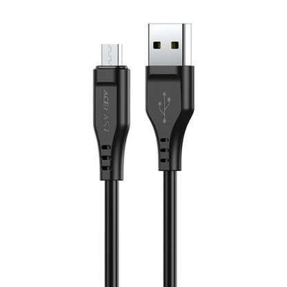 USB-A - microUSB Acefast C3-09 data- og ladekabel, 18W, 1.2m, Svart