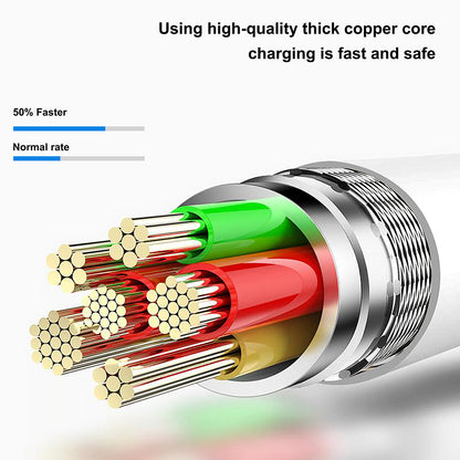 Data- og ladekabel USB-A - microUSB Lito LD03V, 18W, 1m, Hvit