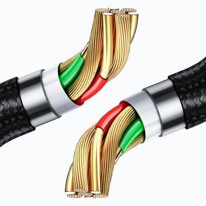 USB-A - microUSB McDodo CA-1070 Display data- og ladekabel, 18W, 1.2m, Svart