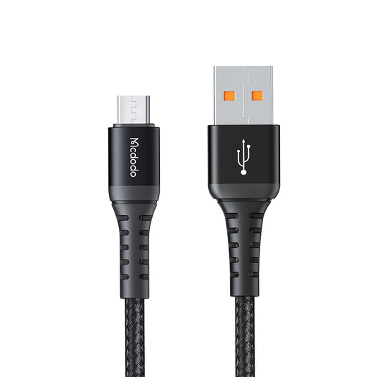 Data- og ladekabel USB-A - microUSB McDodo CA-2281, 18W, 1m, Svart