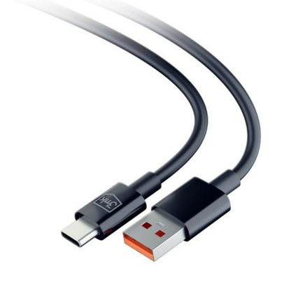 USB-A - USB-C 3MK Hyper data- og ladekabel, 18W, 1.2m, Svart