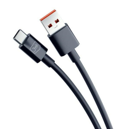 USB-A - USB-C 3MK Hyper data- og ladekabel, 18W, 1.2m, Svart