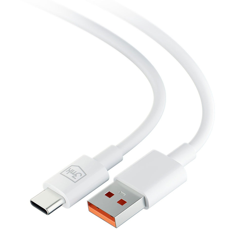 USB-A - USB-C 3MK Hyper data- og ladekabel, 60W, 1.2m, Hvit
